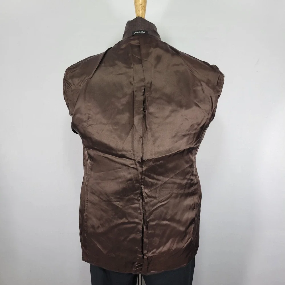 Murano Men's Sport Coat Blazer Three Button Brown Wool Made in Italy Size‎ 39R